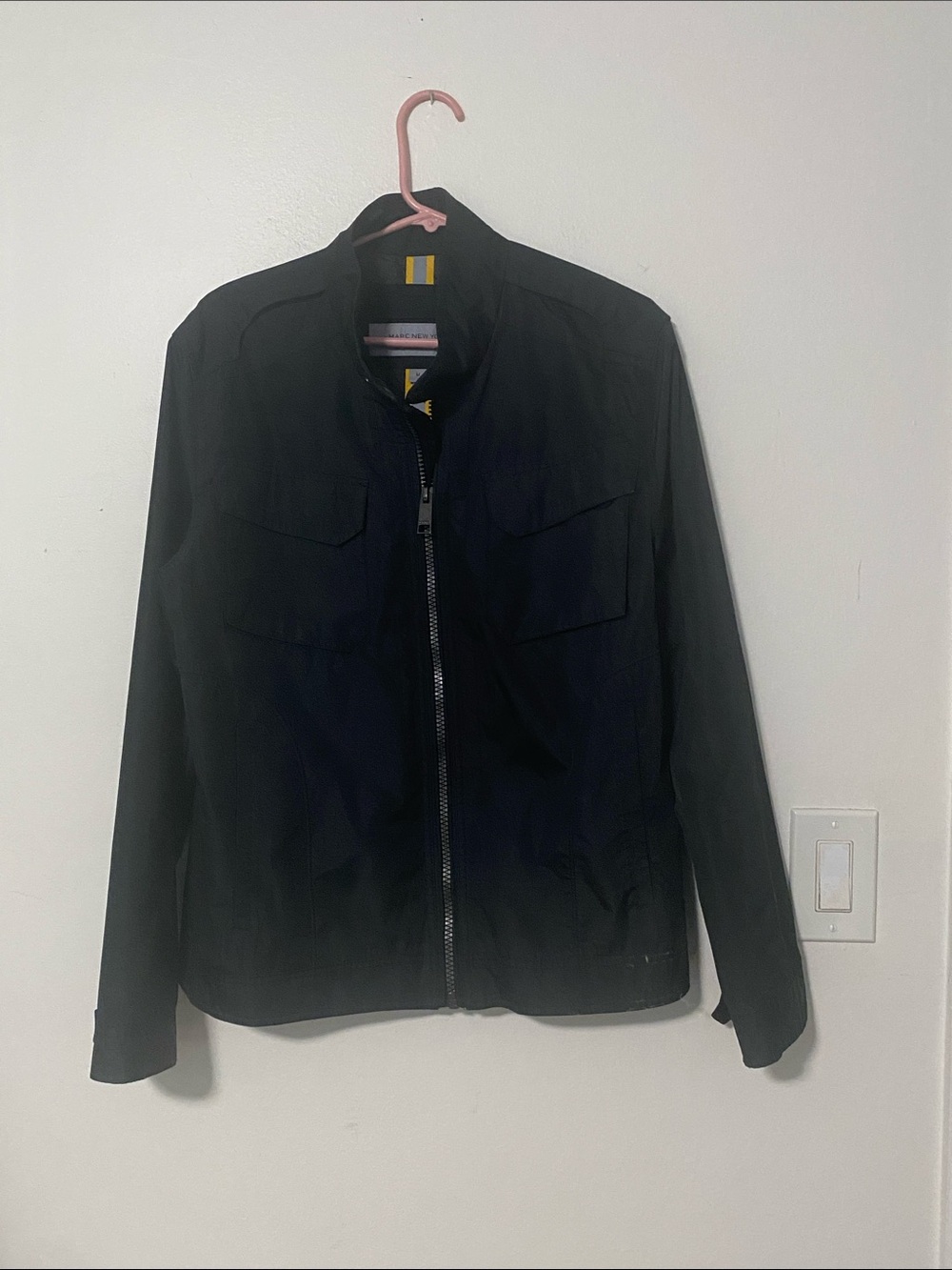 MARC NEW YORK ANDREW MARC Men's Black Zip-Front Jacket